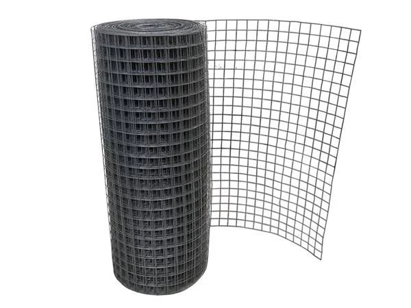 black welded wire mesh roll