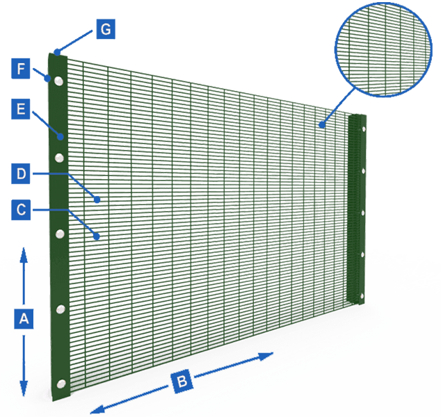 358 high security fence diagram