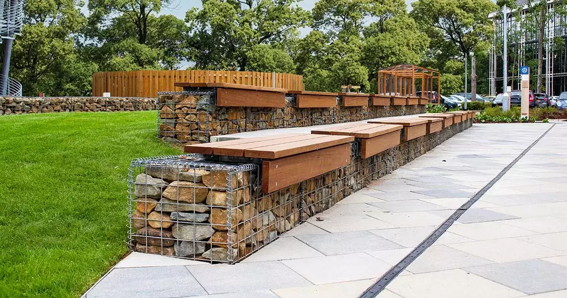 Welded Benches Gabion Landscaping