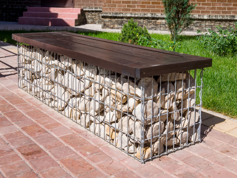 review gabion benches